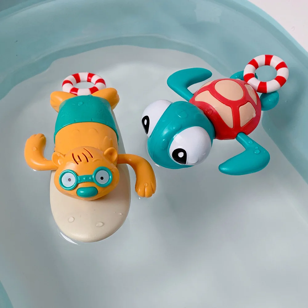 Jouets de bain pour enfants, bébé jouant dans l'eau, jouets de baignoire flottants à horloge