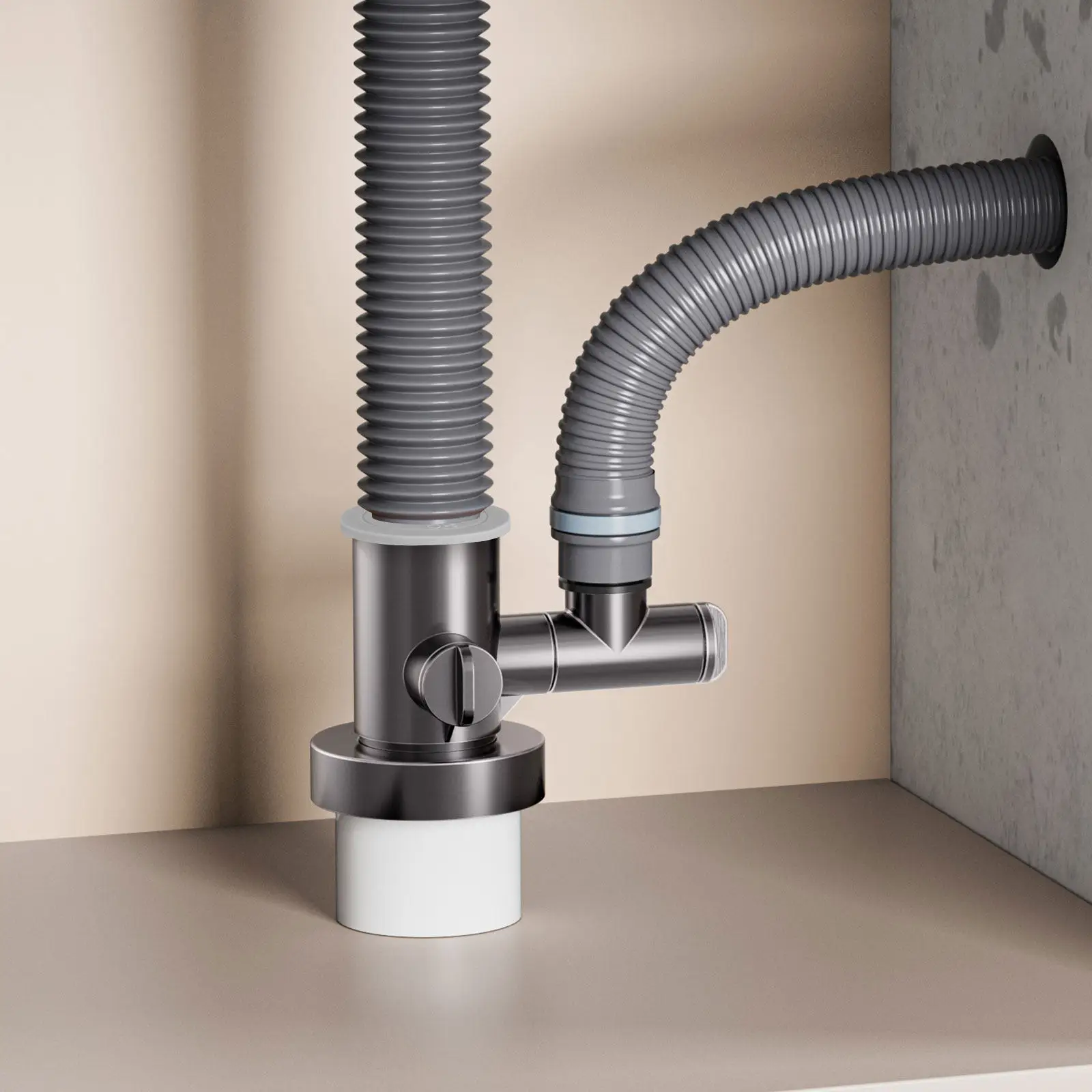 

Gray Silicone Drain Pipe Seal Plug Multi Functional Drain Core for Kitchen Bathroom Washbasin Sewer Floor Shower Backflow