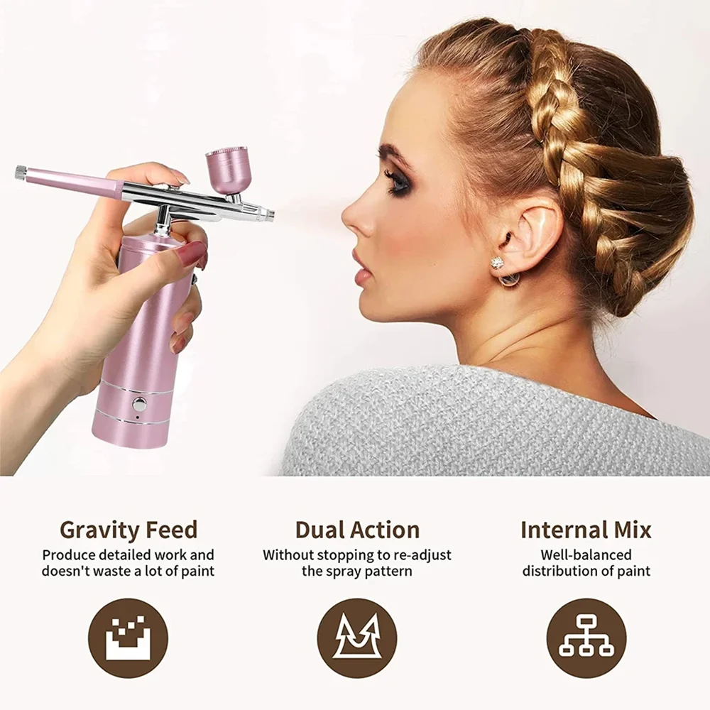 High Pressure Nano Hydration Oxygen Injection Instrument Handheld Facial Spray Gun Essence Introduction Home Atomizer Instrument image 3