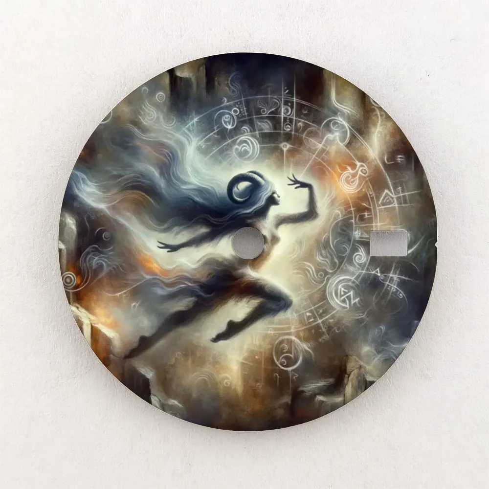 Watch Dial NH35 28.5mm 12 Zodiac Custom Dial Color Printing Watch Accessories Are Suitable for NH35/36 Movement NH35 Dial
