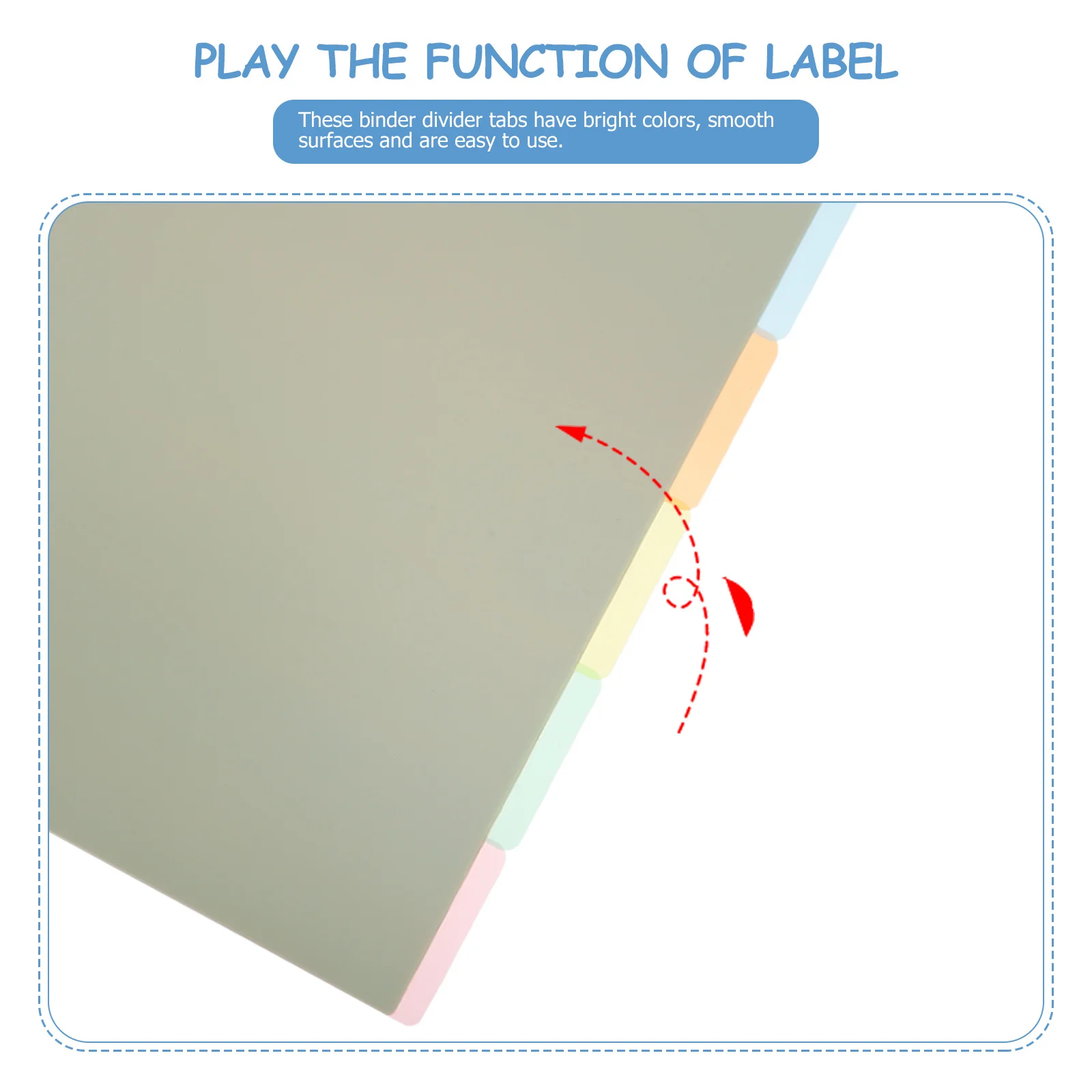 

10Pcs Brightly Colored Binder Dividers Multispecification Index Filling Gift for Teachers Classmates Colleagues