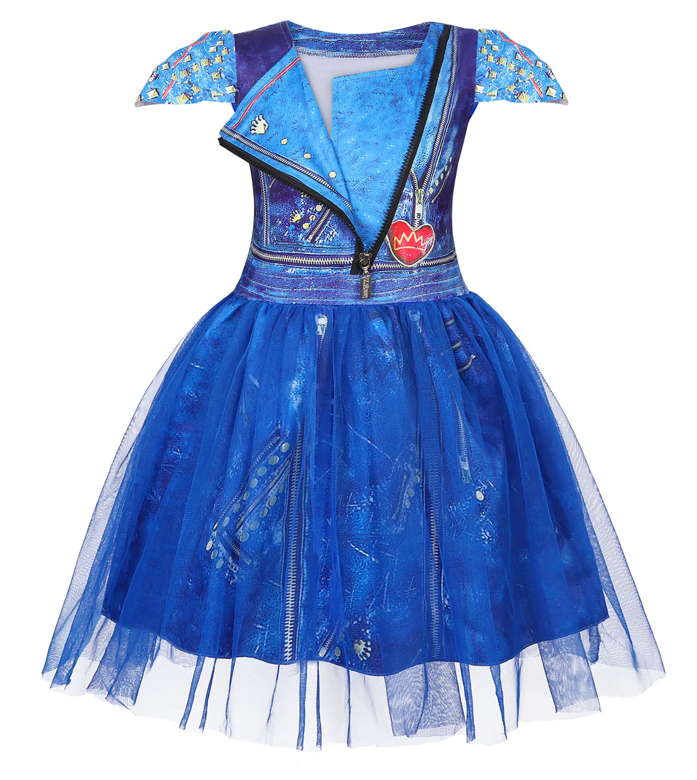 Kids Wish Asha D-Descendants 3 Mal Costume Girls Evie Cosplay Costume Childs Fantasia Halloween Cloth Birthday Party Fancy Dress