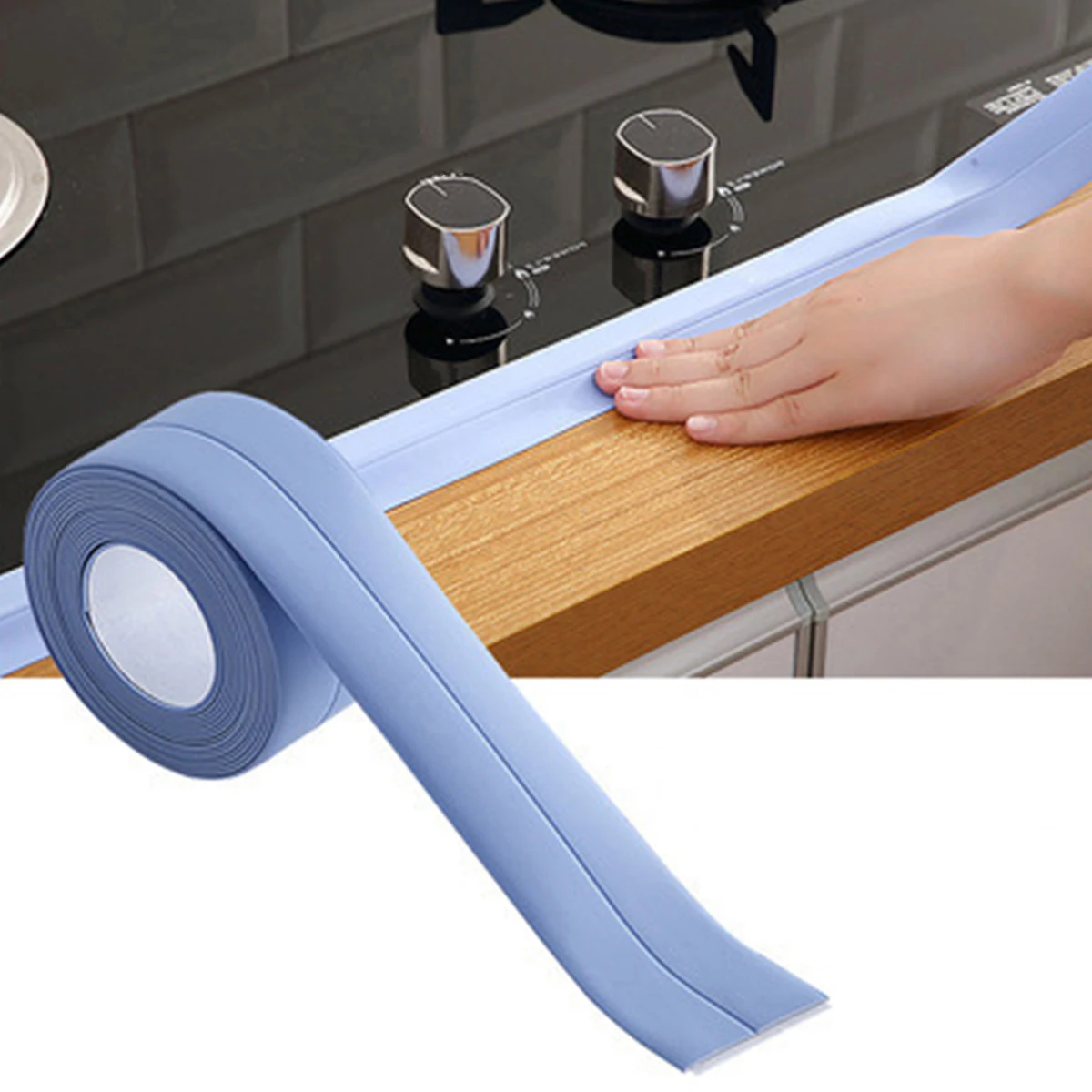 Kitchen Caulk Tape Kitchen Adhesive Sealing Tape Reusable Waterproof Kitchen Self Sealing Adhesive Tape Wall Edge Protector PVC