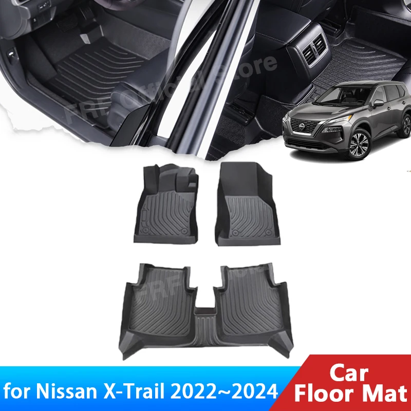 

for Nissan X-Trail XTrail X Trail T33 Rogue 2022 2023 2024 Accessories Car Floor Mat Foot Panel Liner Carpet Pad Waterproof Mats