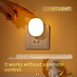 Led Light Control Sensor Light Plug-in Remote Control Night Light Bedside Lamp Baby Bedroom Breastfeeding Eye Protection