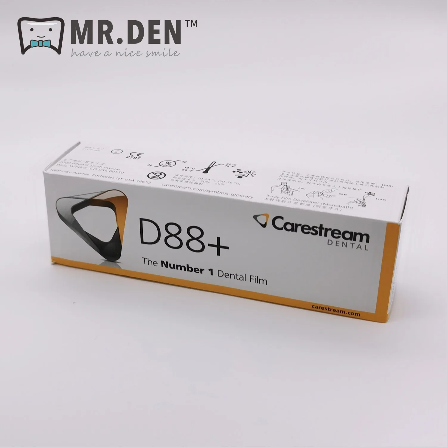 MR DEN 100pcs/Box Dental Radiographic Systems X Ray Film Kodak D88 Carestream Good Quality Intraoral Film for Dental Clinic