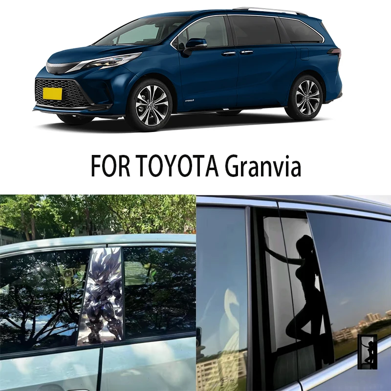 Door Window Decoration Trims Pillar Posts Stickers Auto Styling For TOYOTA Granvia Car accessories