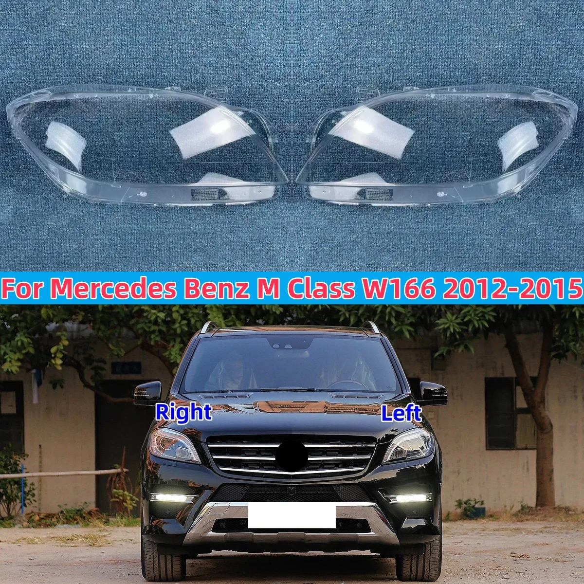 

Для Mercedes Benz W166 2012 2013 2014 2015 M-Class ML300 ML350 ML400 ML450 ML500 Фары корпуса передней фары стекло