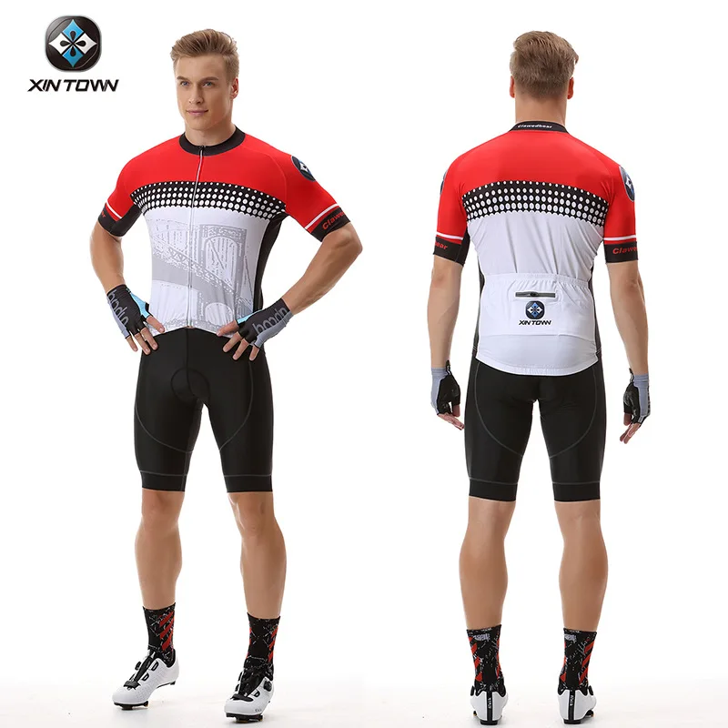 

XINTOWN Новый летний мужской велосипедный костюм: текстурированная майка и шорты для велоспорта