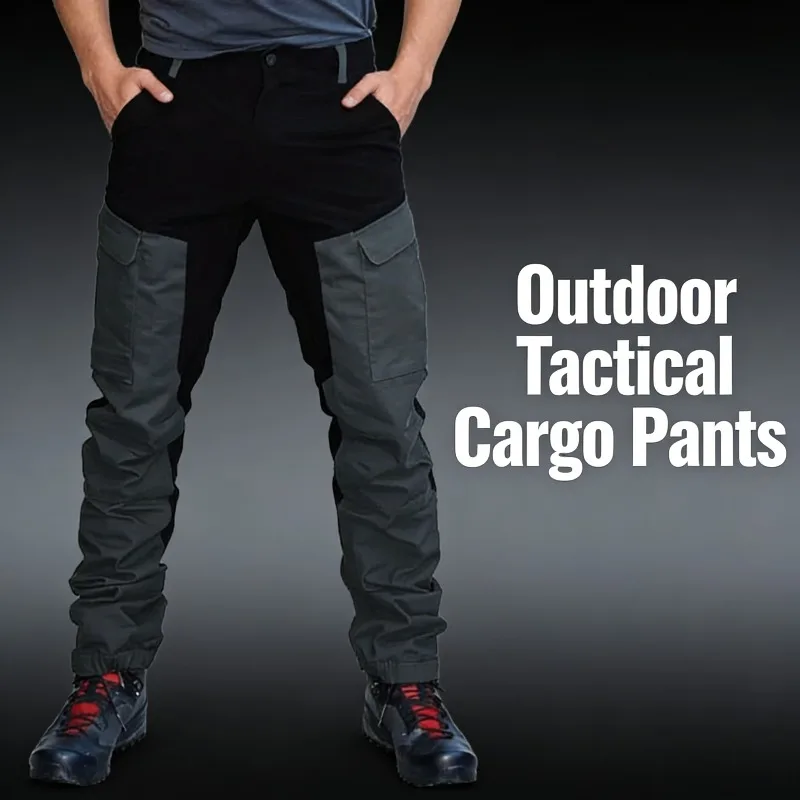 

2026 New Slim-fit Outdoor Multi-pocket Color-blocked Cargo Pants for Men