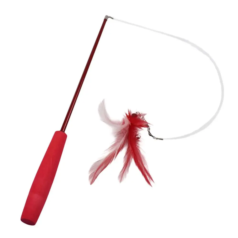 Durable 3-section Cat Teaser Wands Interactive Funny Kitten Teaser Stick Stick Teaser Cat Accesorios