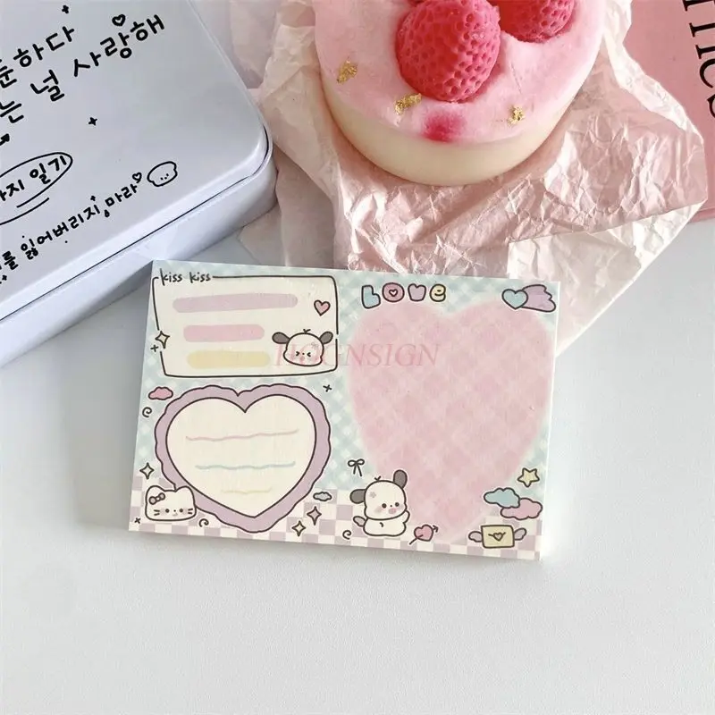 1book Cute and minimalist notebook with tearable student notes, high aesthetic decorative sticky notes