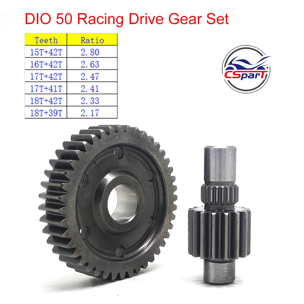 Zestaw przekładni końcowej DIO 50 High Performance Racing do skuterów Honda DIO50 DIO ZX 50 AF18 AF25 AF28 AF34 AF35