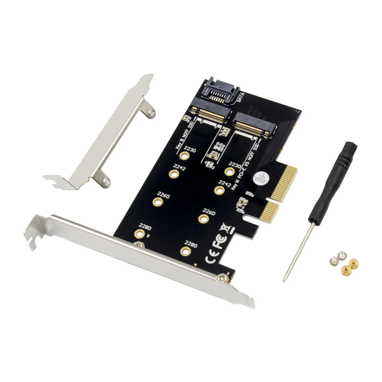 3 قطعة جديد PCIe X4 M.2 NVMe الناهض بطاقة مفتاح م مفتاح B NVME PCIe M.2 22110 2280 2260 2242 2230 SSD محول