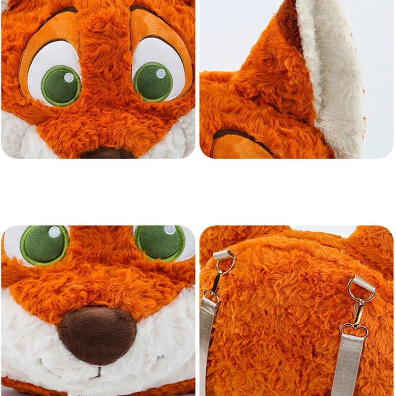 Plecak pluszowy 43x33cm Judy Hopps i Nick Wilde Disney Zootopia, zabawka, kreskówka, anime, prezent urodzinowy dla dzieci, torba.