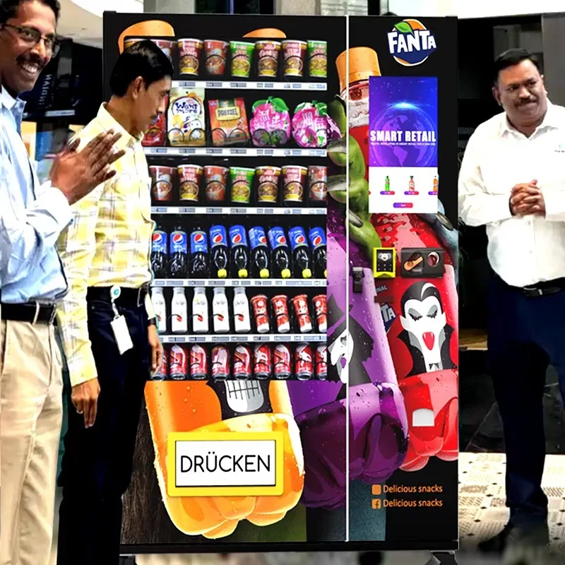 Customized Wholesale Solution OEM ODM Automatic Hot Food Vending Machine Easy Operate Kiosk