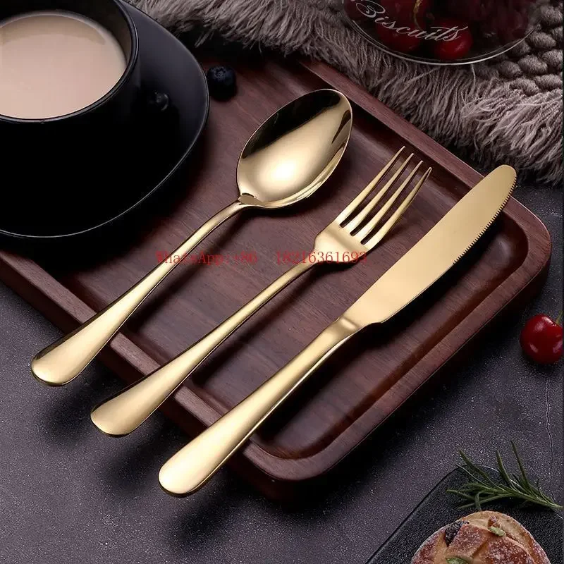 Latest Arrival High End Steak Knife And Fork Gift Box Western Tableware Set 24 European Stainless Steel Complete Set Of House