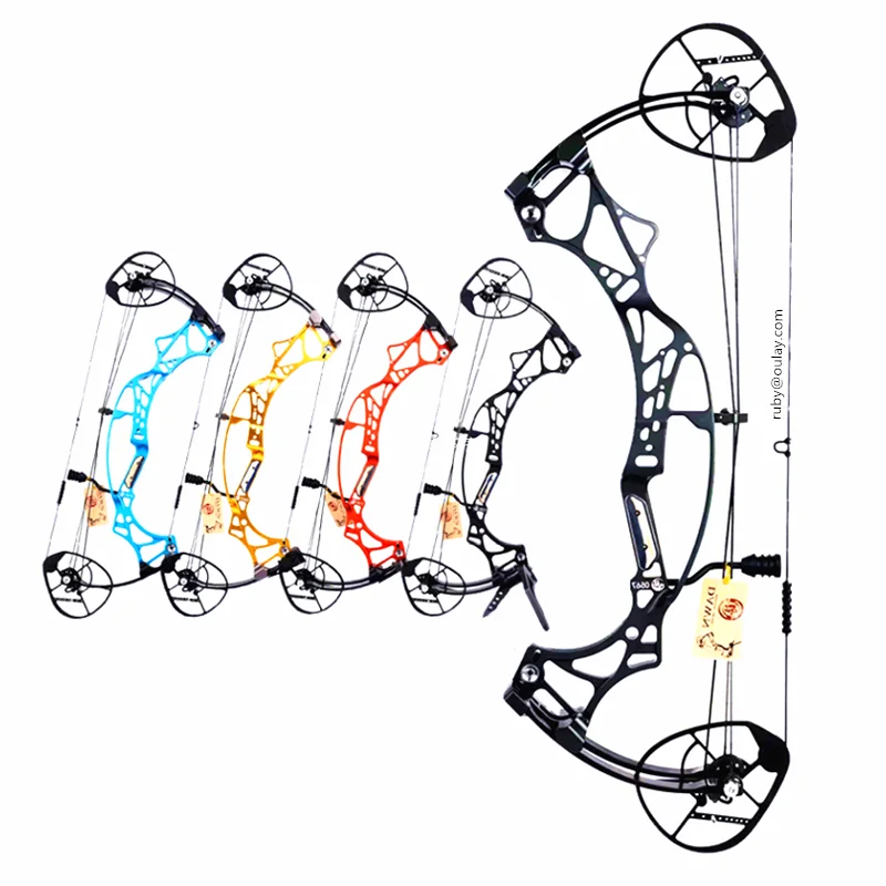 Compound Bow 70lbs, CNC Competition High Speed, Hunting Pulley Model with Three Let Off for Outdoor Use