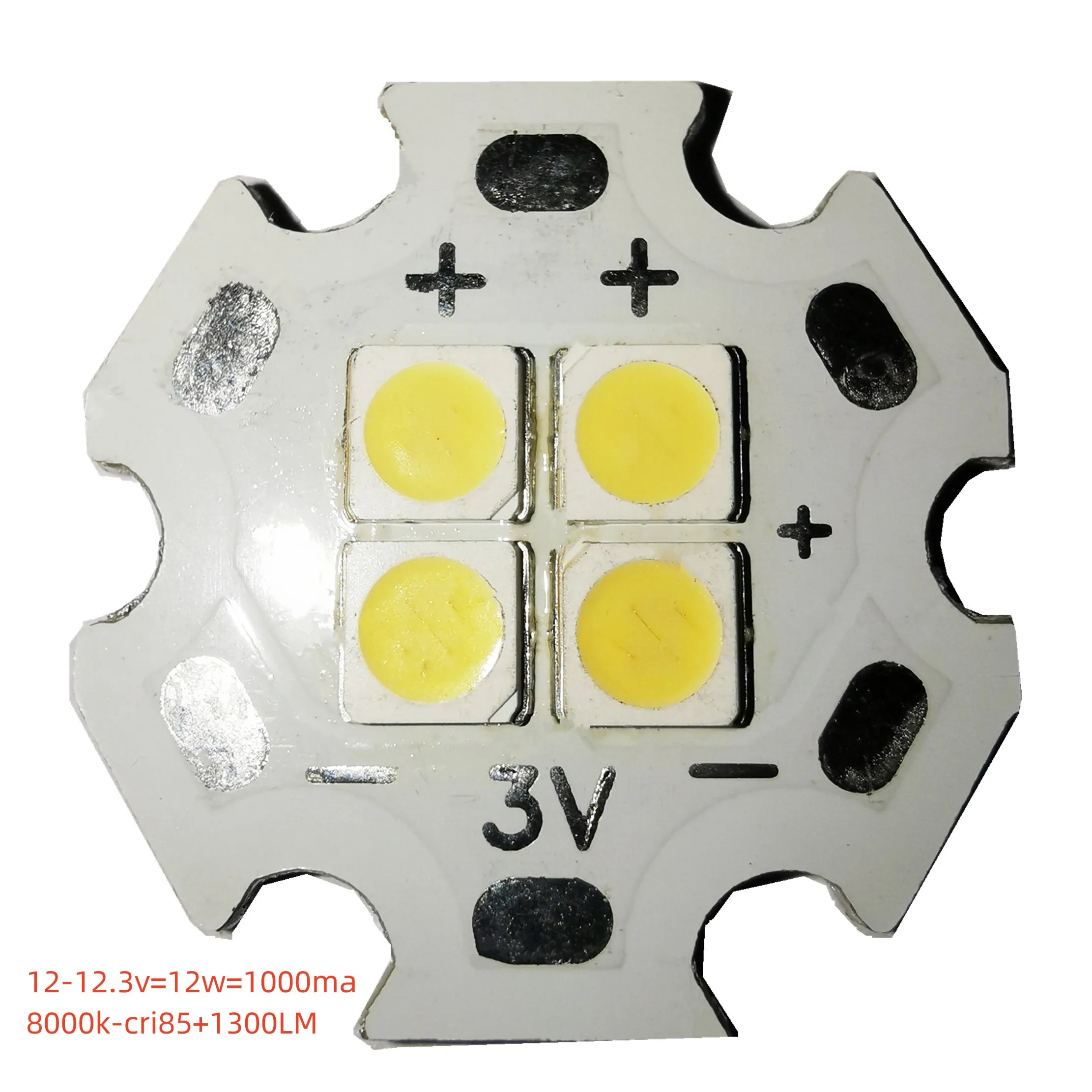 6pcs12W 12V-12.3V XHP70 XHP3535 High Power Integrated COB LED Lamp Diode SMD White Light DIY Floodlight Spot Bulb