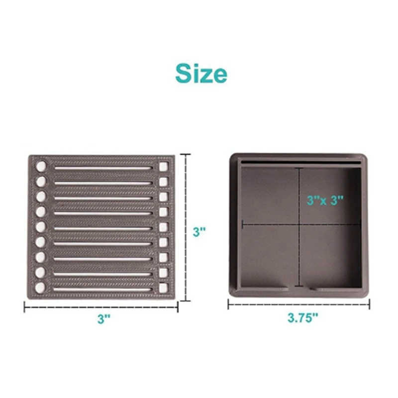 Notiz spender, Haft notiz spender, Haft notiz halter mit Schablone, 3D-gedruckter Noten halter