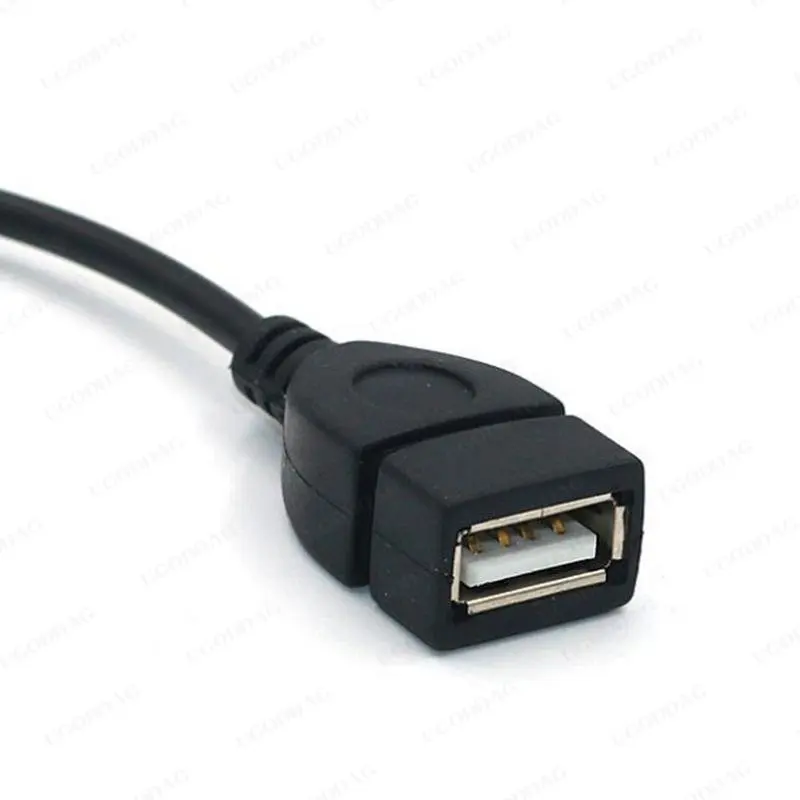 수 오디오 AUX 잭-USB 2.0 A 타입 암 OTG 컨버터 어댑터 케이블, DE08, 드롭 배송 컴퓨터 케이블 및 커넥터, 3.5mm