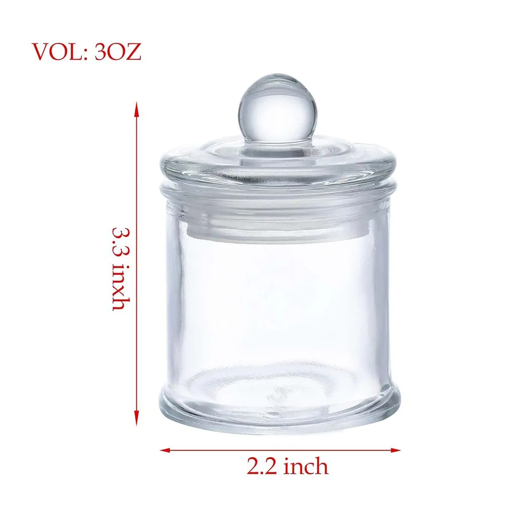 5/12Pack 3oz Small Glass Storage/Spice Jars Kitchen/Bathroom Organizer,Canisters,Food Storage,Arts/Crafts Project,Decoration
