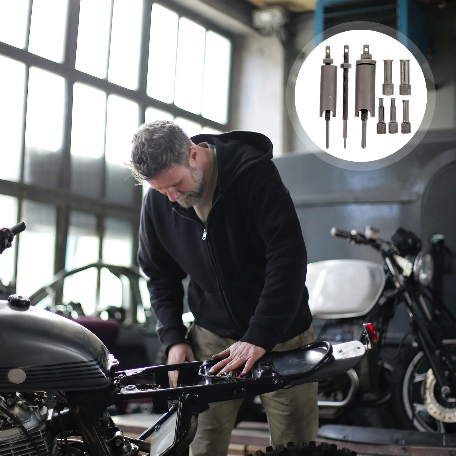 

Набор инструментов для снятия колес мотоциклов, съемник внутренних подшипников, прочный инструмент для разборки и ремонта подшипников