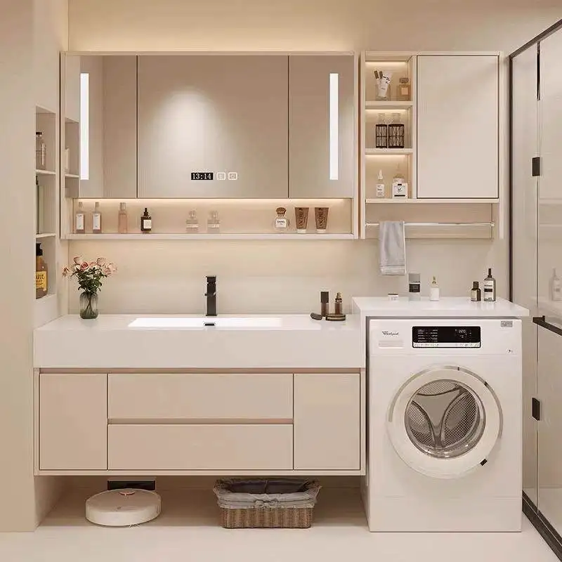 

Display Luxury Bathroom Cabinet Wooden Space Saver Skincare Partitions Cupboard Storage Organizer Gabinete Trendy Furniture