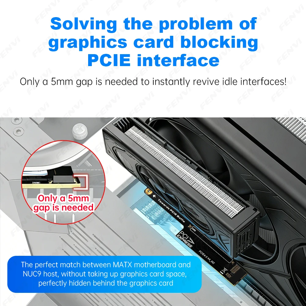 PCIe X1 to M.2 NVMe Adapter PCIe 4.0 X1/X4/X8/X16 to M.2 M Key Converter Support 2280 SSD for Desktop PC