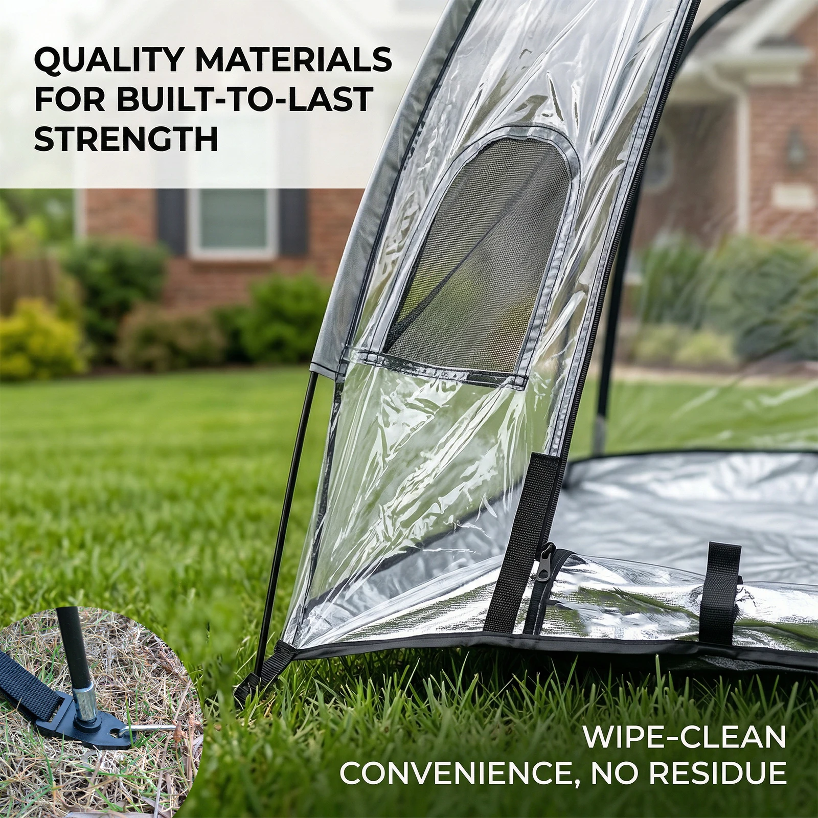 1 Pack Transparent Plant Shelter Tent, Mini Greenhouse, Portable Foldable Garden Tent for Balcony Planting