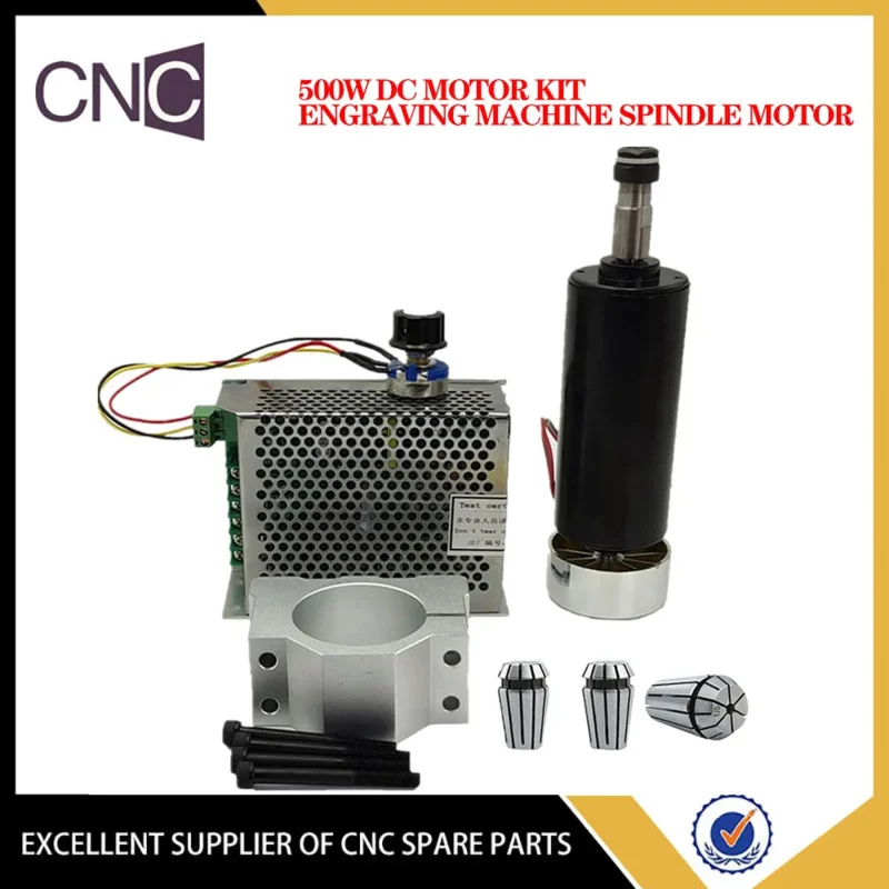 Air cooled 0.5 0.4 0.3 kW 12000 rpm CNC kit ER11/ chuck 500 watt spindle motor electric engraving speed regulator