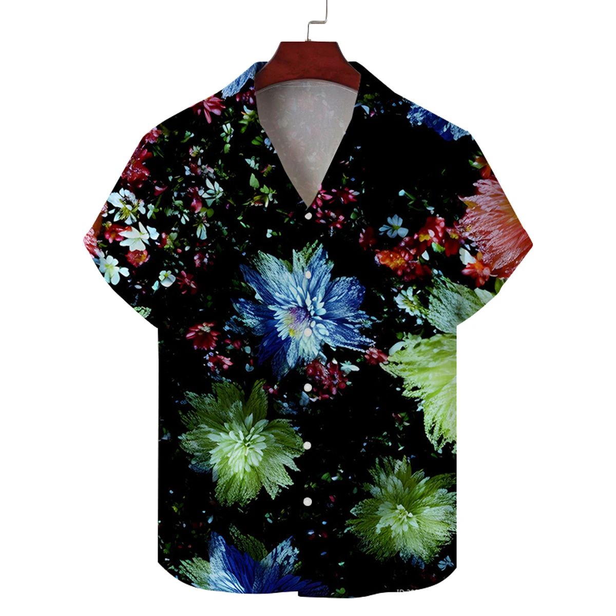 

Мужская повседневная персонализированная рубашка с кубинским воротником и коротким рукавом, гавайский кардиган с принтом, модный топ с цветочным принтом для мужчин