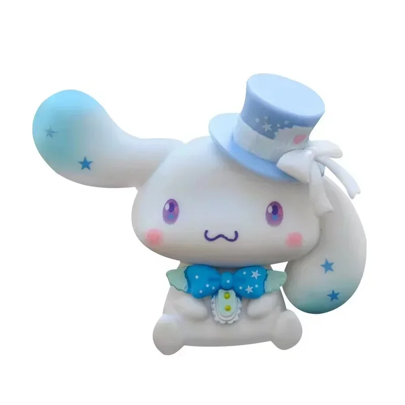 Sanurgente-Figurines d'anime Kawaii pour enfants, ornements de bureau, Kuromi Cinnamoroll My Melody, poupées de la série Nette, jouets cadeaux, ensemble de 6 pièces