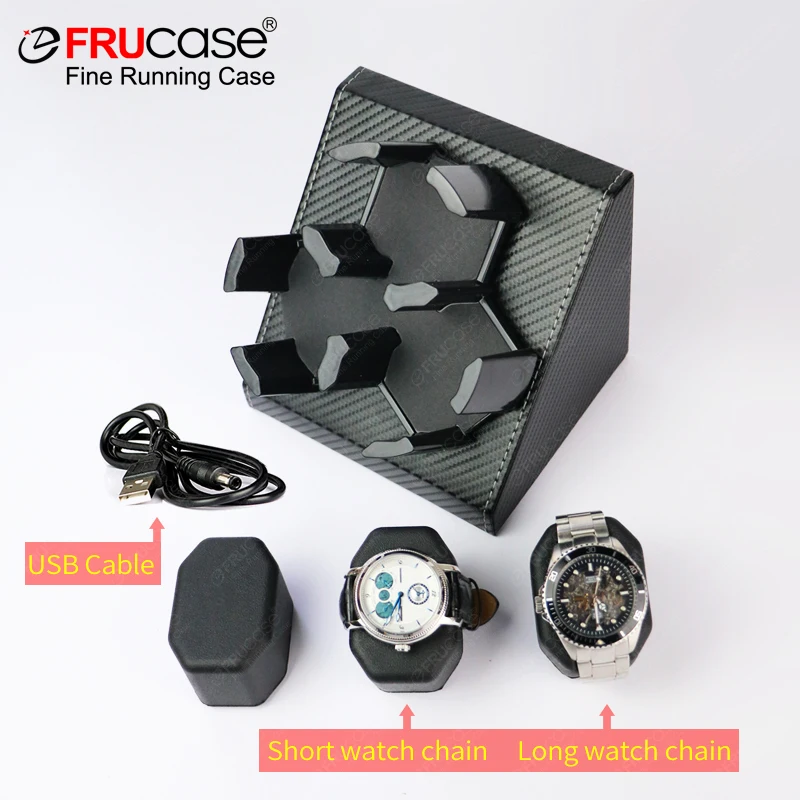 FRUCASE Watch Winder for Automatic Watches Automatic Winder for 3 Watches Watch Box