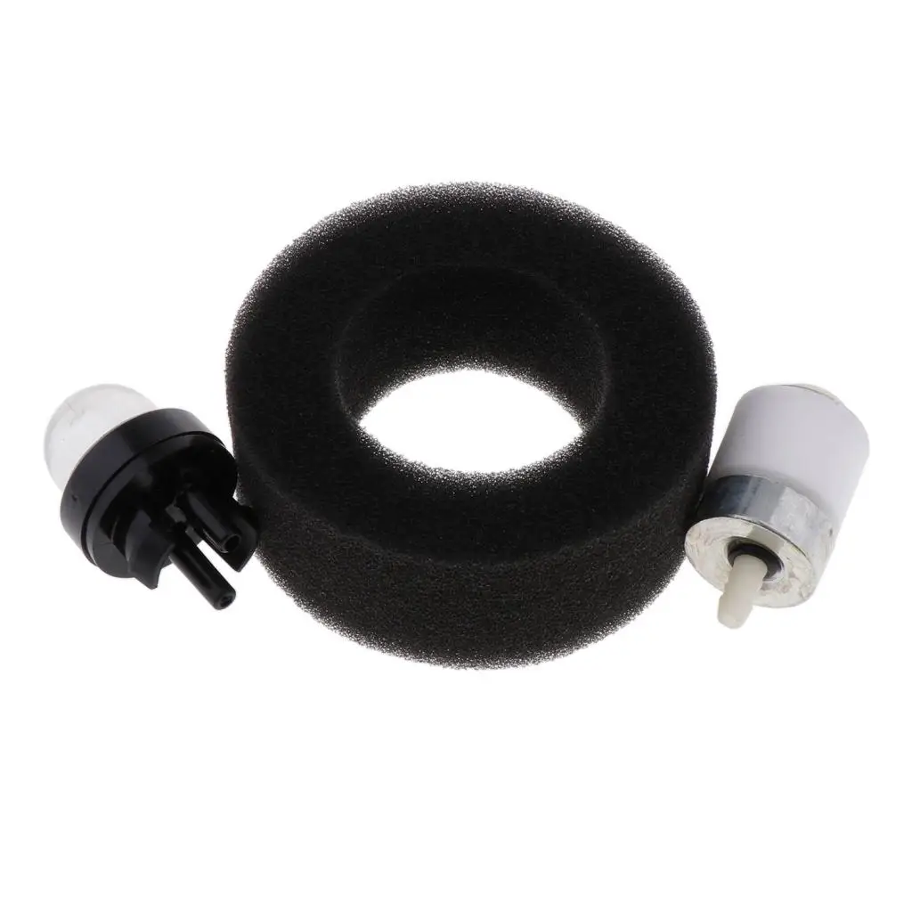 High Performance Air Filter Primer Bulb Kit Plastic Fuel Line for Ryobi Gas Powered Tiller Auger