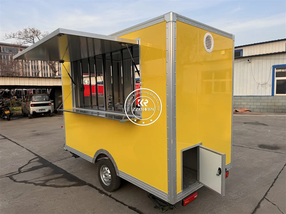 Customized Food Truck Mobile Coffee Shop Kiosk Street Hot Dog Cart Fast Food Truck Trailer Fully Equipped For Sale