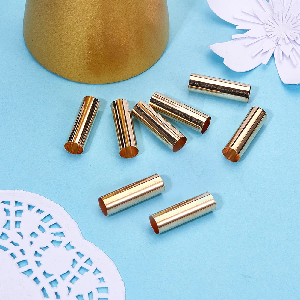 50 個の銅チューブビーズ DIY ジュエリー作成アクセサリー耐久性のある金属素材ブレスレットネックレスアンクレット工芸品に適しています