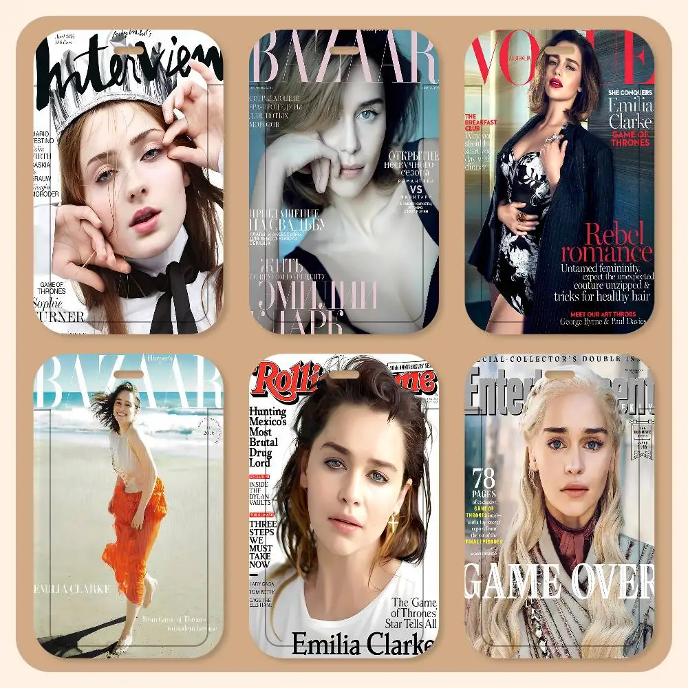 

E-Emilia C-Clarke Lanyard Card Holders Student ID Card Holders Neckband Card Holders Access Control Accessories Gifts