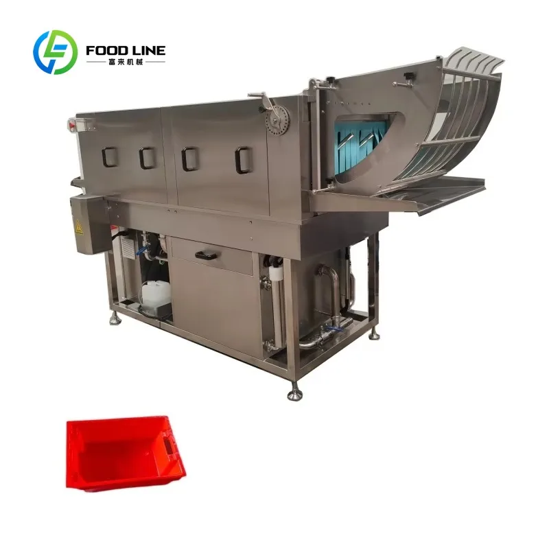 Customized Industrial Basket Washing Machine Plastic Turnover Basket Crate Washer Automatic Box Pallet Tray Washing Machine