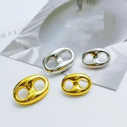 10PCS/Lot Luxury Pig Nose Hand Stitched Buttons Sewing High-grade Metal Clothing Buttons Cashmere Coat Sweater Buckle