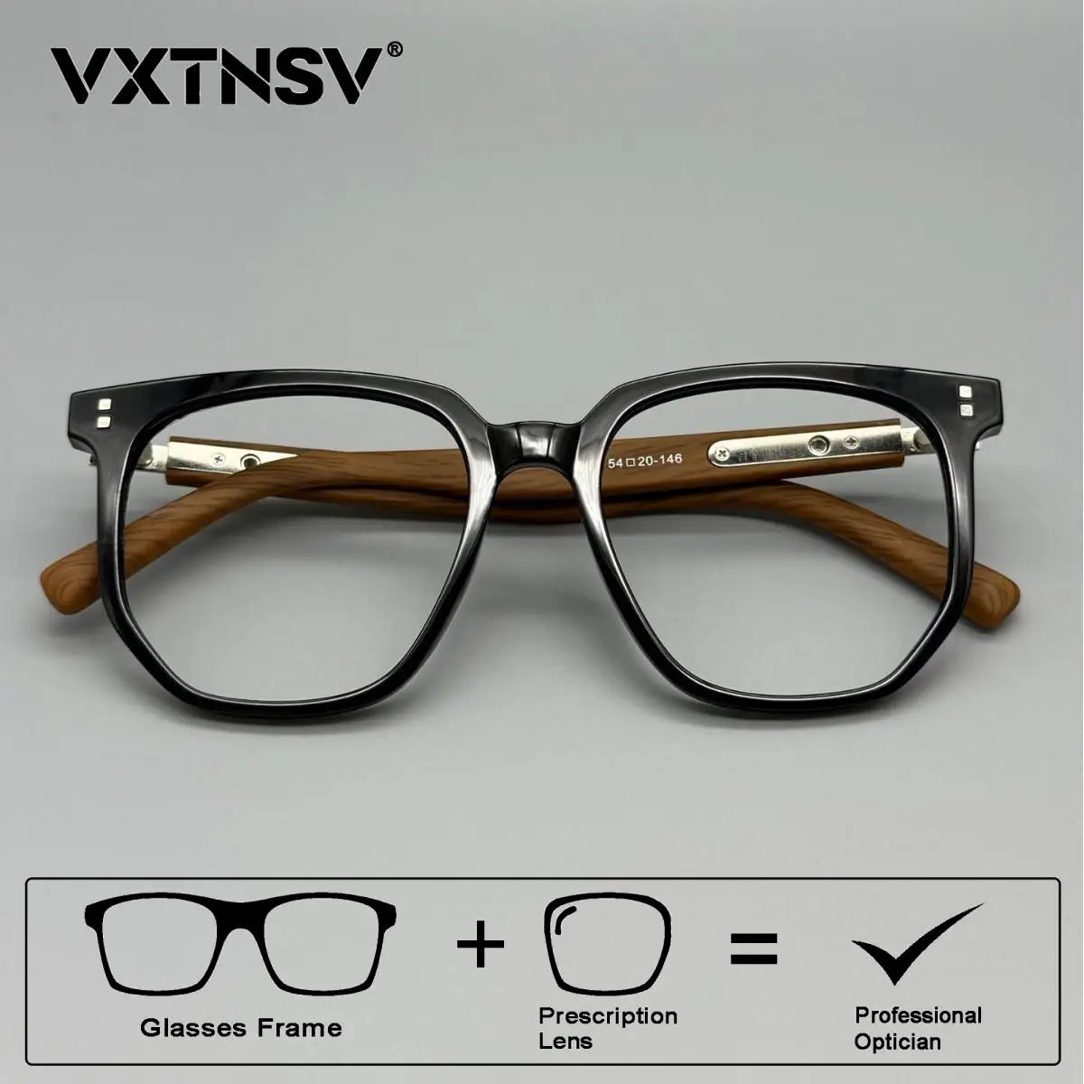 

VXTNSV Women Fashion Anti Blue Light Prescription Glasses Photochromic Reading Glasses Men Glasses Frame Business Casual Eyewear