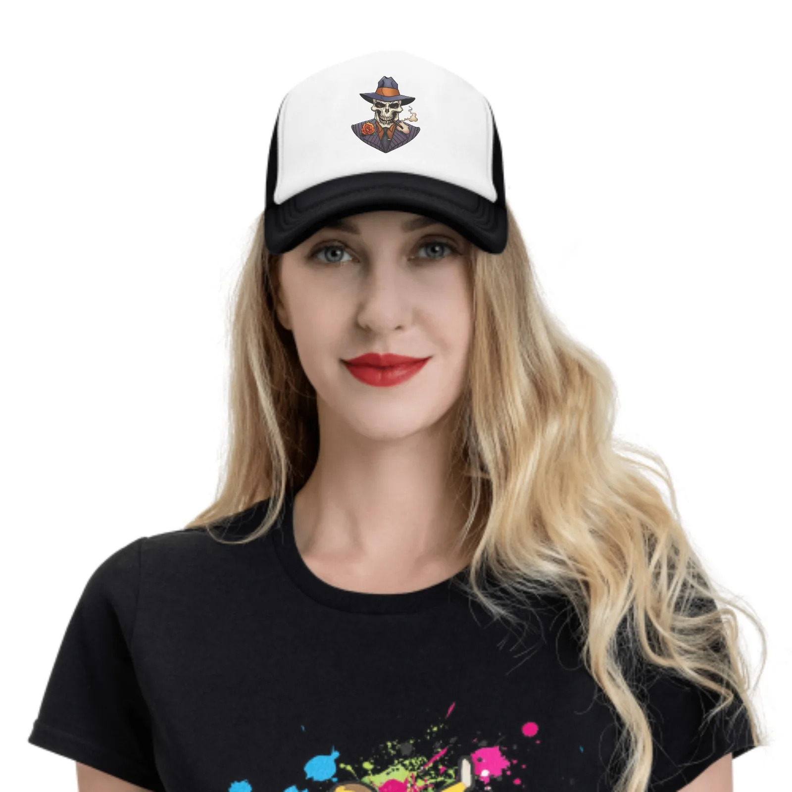 Schädel Baseball mützen verstellbarer Sonnenhut für Männer Frauen lässige Trucker Hüte zum Angeln Outdoor-Aktivitäten Papa Geschenke