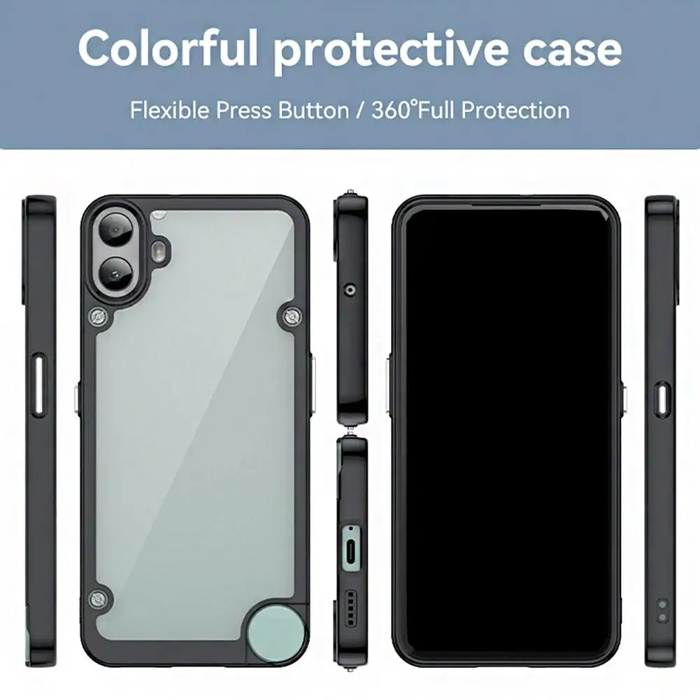 For Nothing Cmf Phone1 Mobile Phone Case Phone1 Mobile Phone Case Full Cover Acrylic Fall Proof Colorful Translucent Case