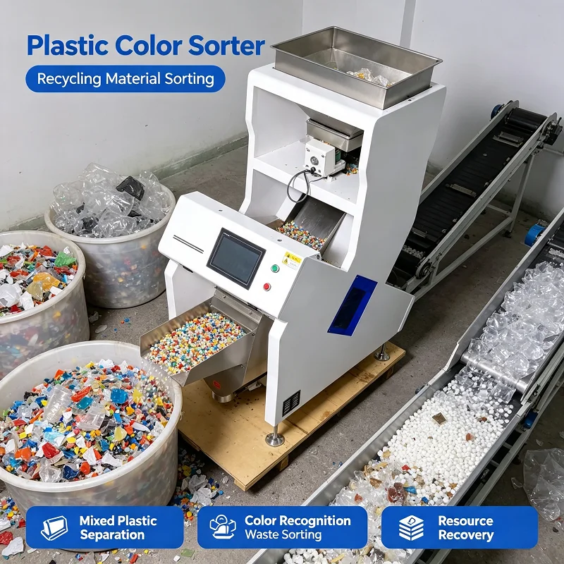 Color Sorter Machine for Rice Wheat Corn Soybean Granule Grading Sorting Remove Impurities Agricultural Equipment