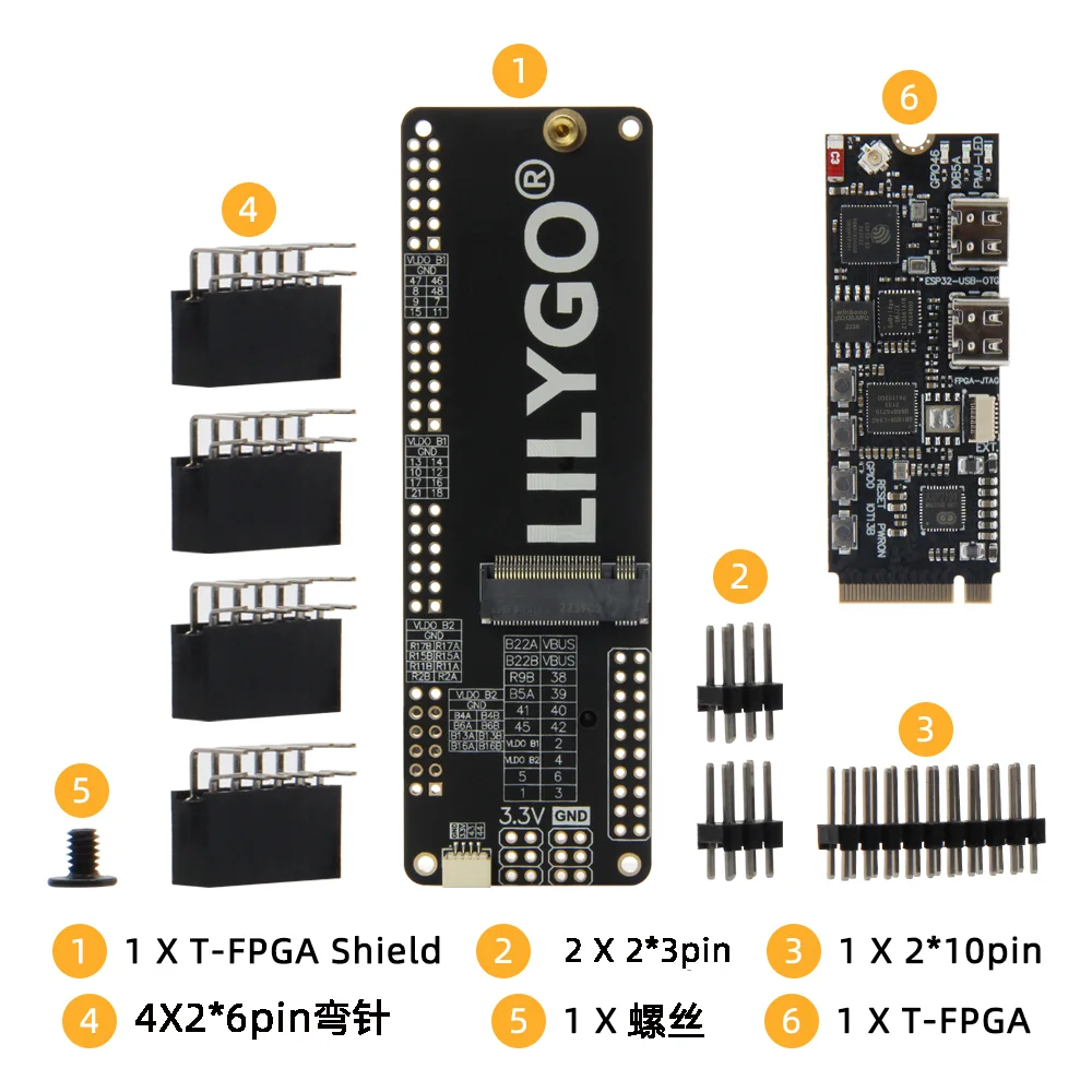 LILYGO® T-FPGA Development Board - ESP32-S3 + GW1NSR FPGA Chip, Low-Power MCU for Advanced Projects