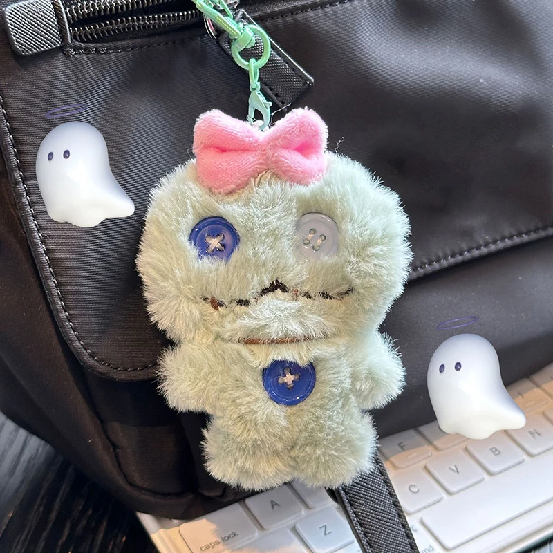 Adorável pingente macio de boneca de arco de pelúcia de desenho animado; Presente ideal de decoração de mochila de menina para estudantes