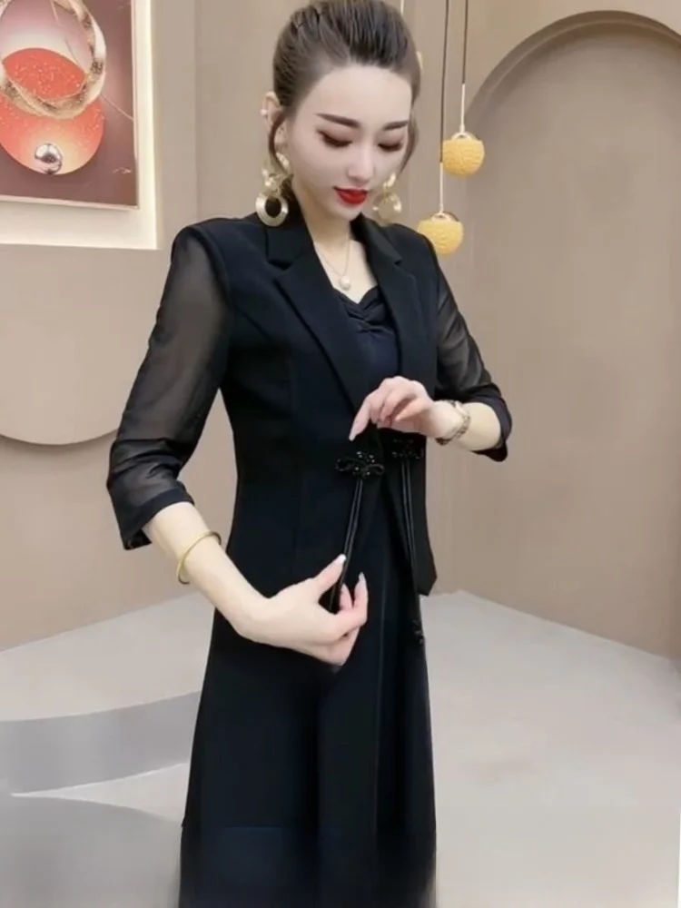 

Женский костюмный комплект с куртом на пуговицах и слингом Dr Faionable, наряд из полиэстера для летнего сезона от другой бренда