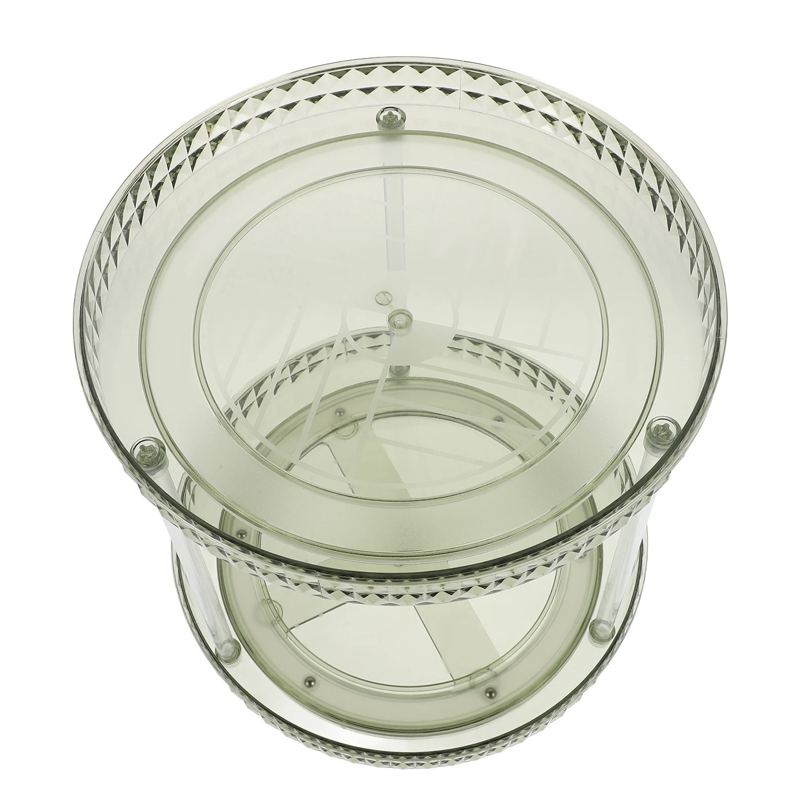 

Storage Box 360 Degree Rotating Vanity Tray Dark Green Plastic Makeup ganizers Skincare Holder Bath Kitchen Desktop