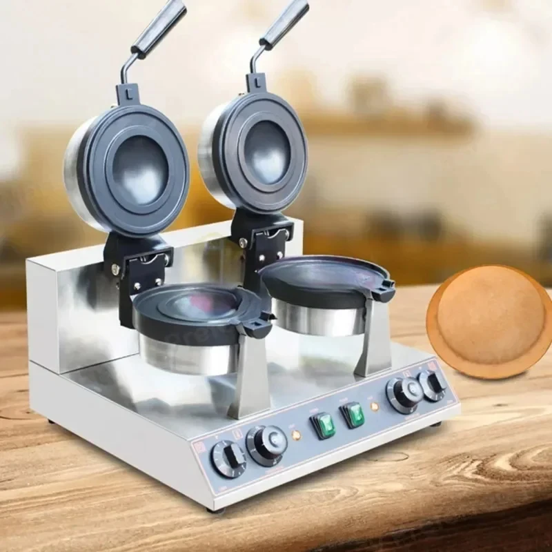 Double Head Rotary UFO Burger Machine Ice Cream Hamburg  Machine Waffle Maker Burger Presses