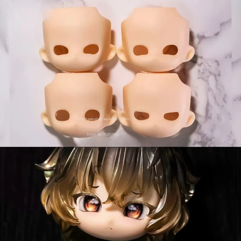 Soft Clay Pottery Doll Open Eye Face Shell No Mouth Replaceable Doll Expression Blank Face Shell Handmade Ceramic Mold Making